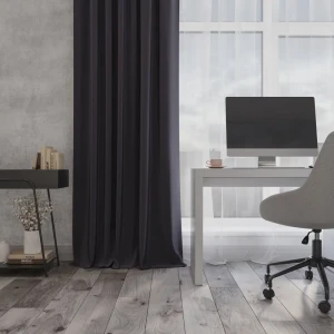 Штора на ленте блэкаут Ален 140x270 см цвет графит