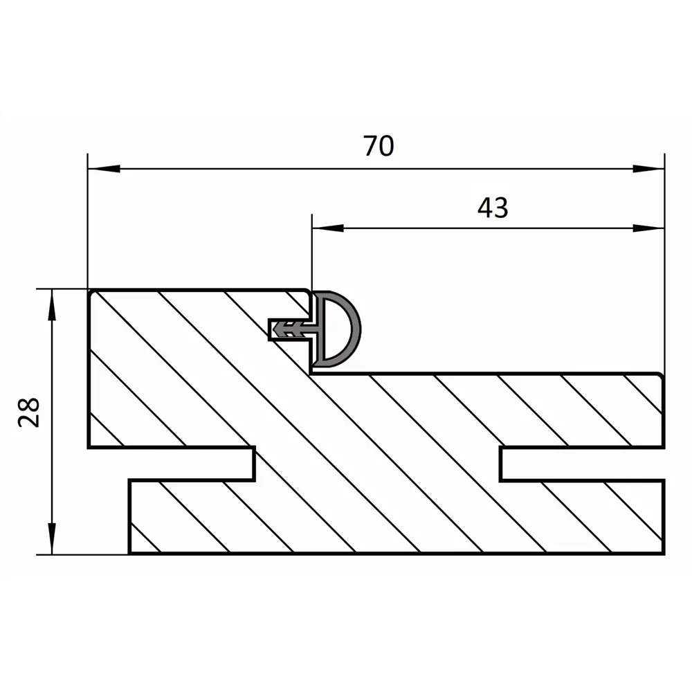 Дверная коробка телескопическая Капри 2100х70х28 мм Hardflex ламинация цвет сосна аурел 83510747 STLM-2137957 МАРИО РИОЛИ  - Вид №1