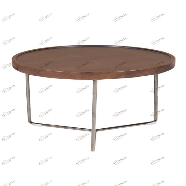 Журнальный столик круглый деревянный 60 см Wood A UNICO  248907 Коричневый 