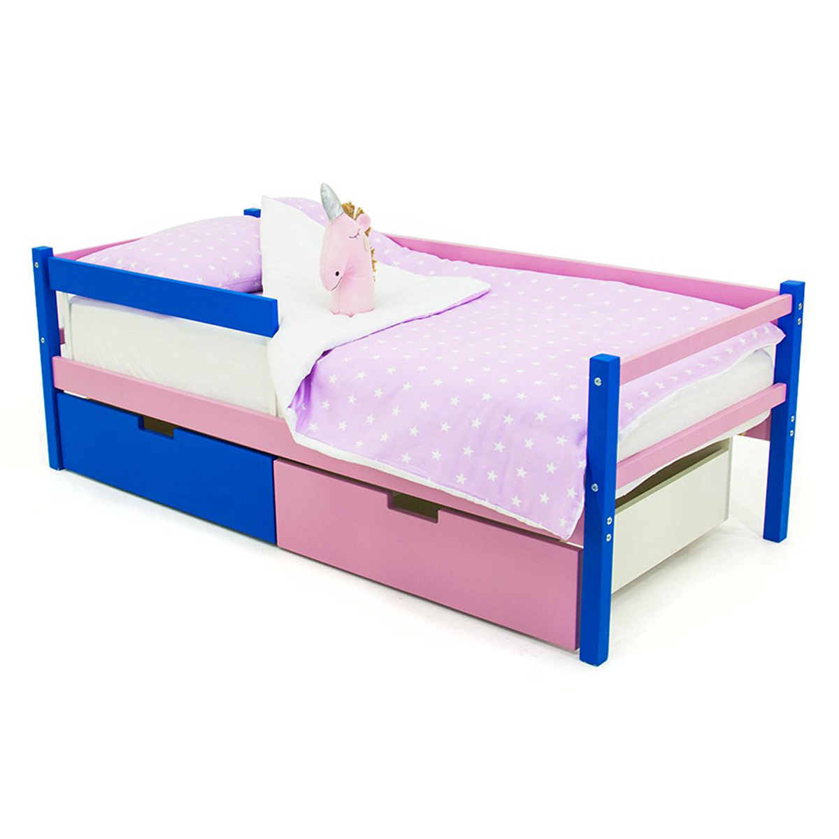 Детская кровать-тахта Svogen синяя, лаванда БЕЛЬМАРКО  326833 Синий;розовый Santreyd  - Вид №6