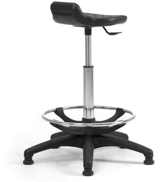 Leyform Регулируемый по высоте офисный стул из полиуретана с подставкой для ног  0800pu  - Вид №3