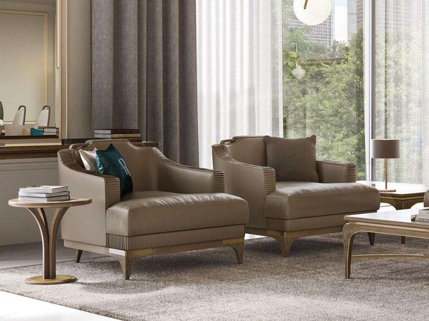 A.R. Arredamenti Кожаное кресло с подлокотниками Alexander A81 - Вид №2