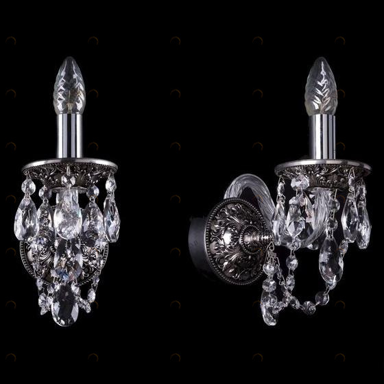 Бра Bohemia Ivele 1610/1/NB BOHEMIA IVELE СВЕЧА 078224 Прозрачный;серебро 