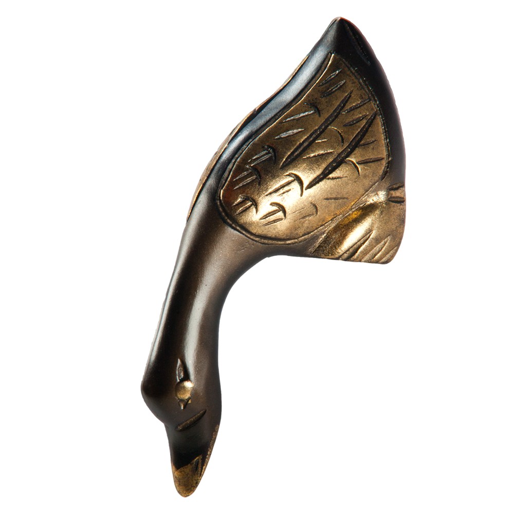 22534 Статуэтка Гусь любопытный Мартин малый Бронза BOGACHO 4627138187241 - Вид №2