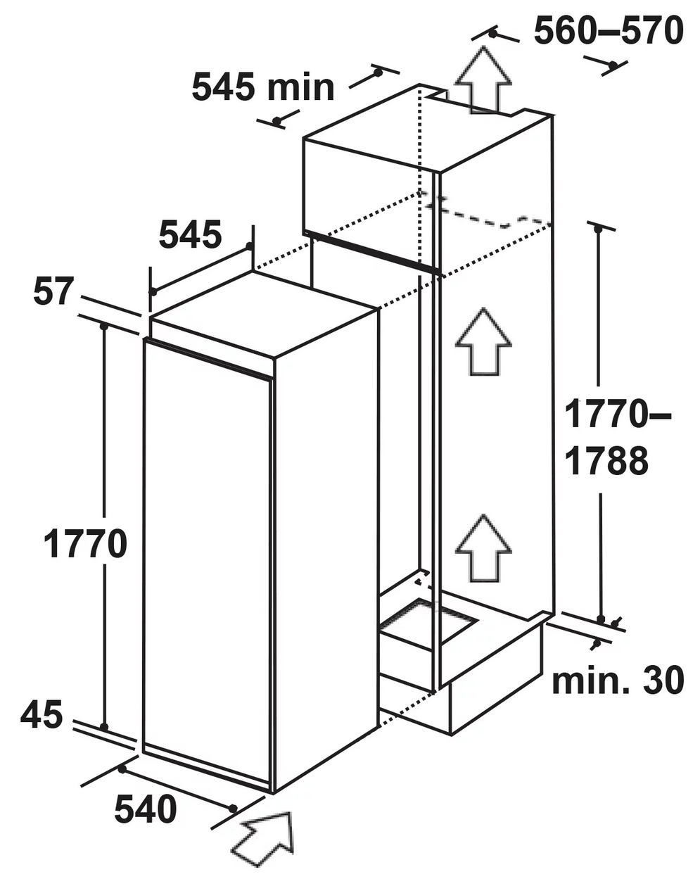 9087729 Встраиваемый морозильный шкаф LEX LBI177.4ID STDN-0057944 - Вид №2