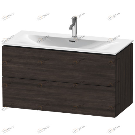LC630805353 L-Cube Тумбочка подвесная Каштан темный, декор Duravit