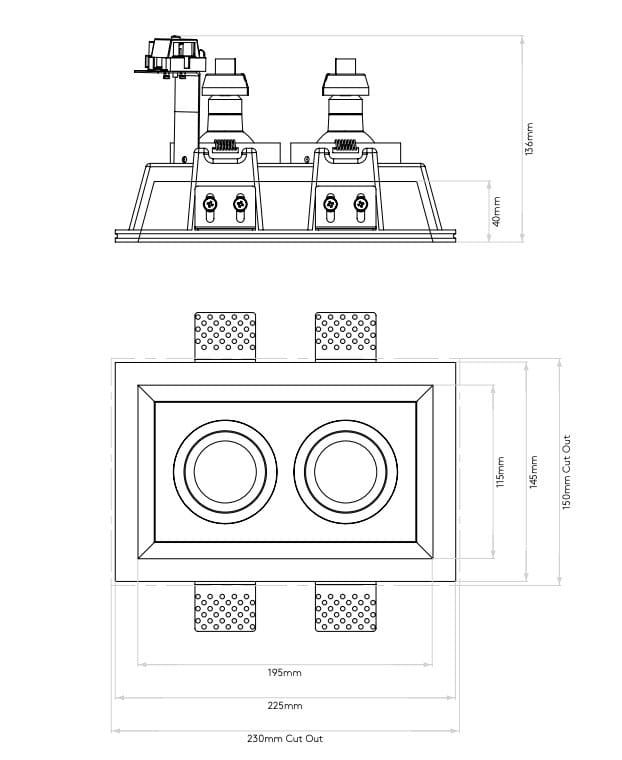 Несколько гипсовых светодиодных утопленных прожекторов Astro Lighting Blanco ARCH-00102441 - Вид №5