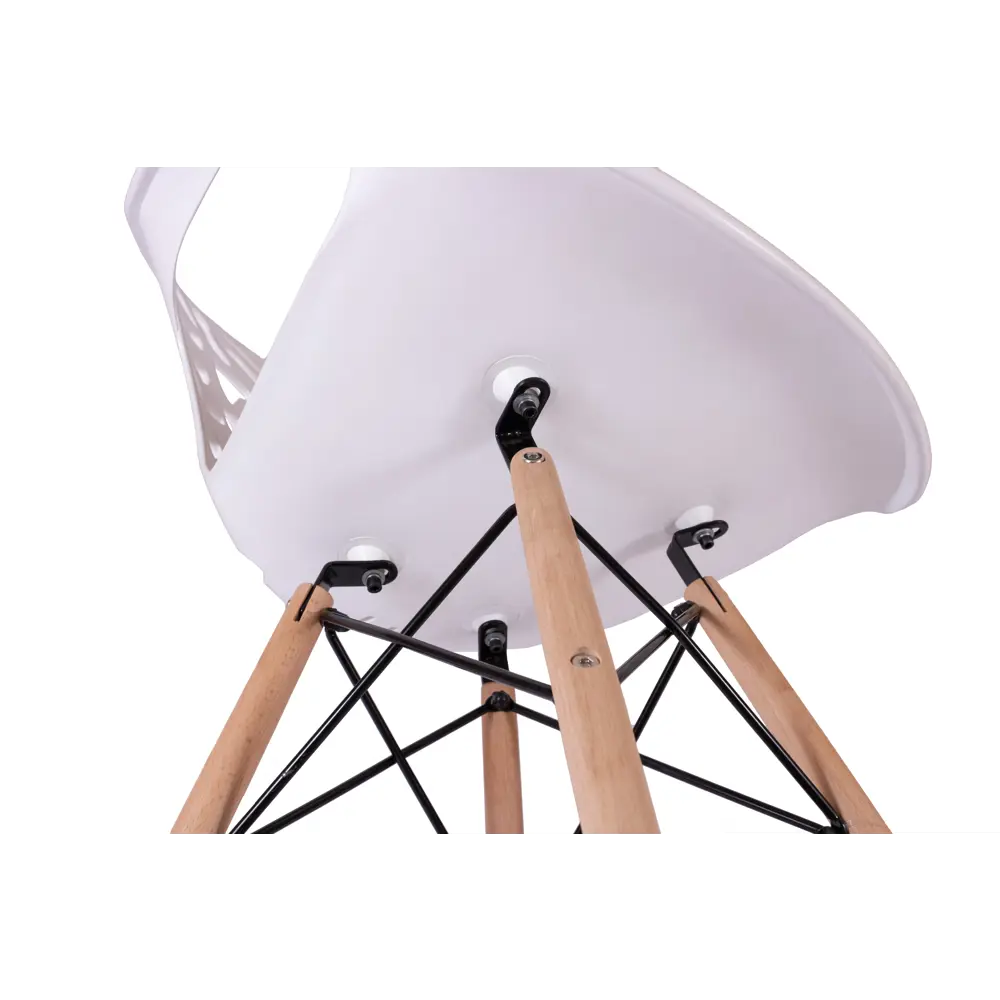 Стул Petalo STP-01-02 60x82x45 см ножки дерево/бежевый сиденье полипропилен цвет белый 88956933 STLM-2184188 Santreyd  - Вид №5