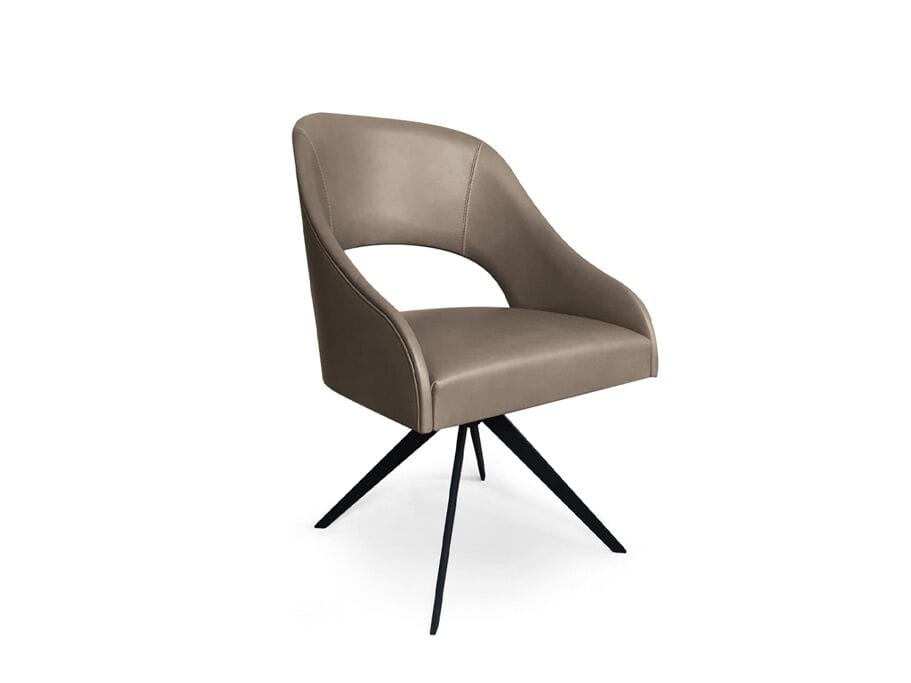 Кожаное вращающееся кресло с подлокотниками SCAPPINI & C SWEET ARCH-00040460