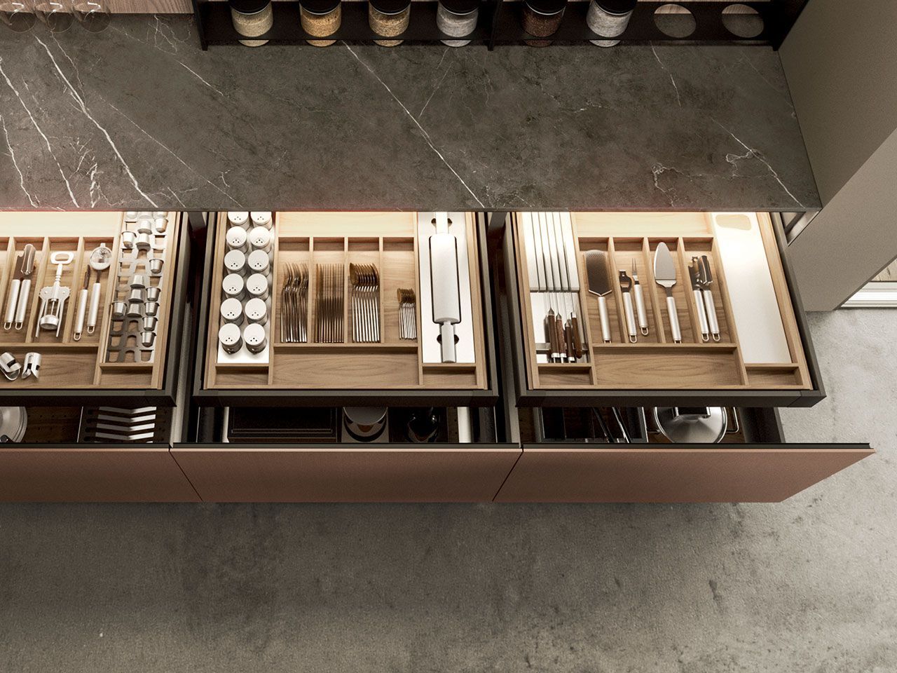 Встроенная кухня с островом Arrital Ak_04 ARCH-00113099 - Вид №6