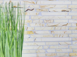 Золотая кремовая мраморная отделка