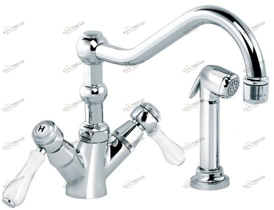 rvb Кухонный смеситель на два отверстия и вытяжной душ 1935 limoges 1935.--.12