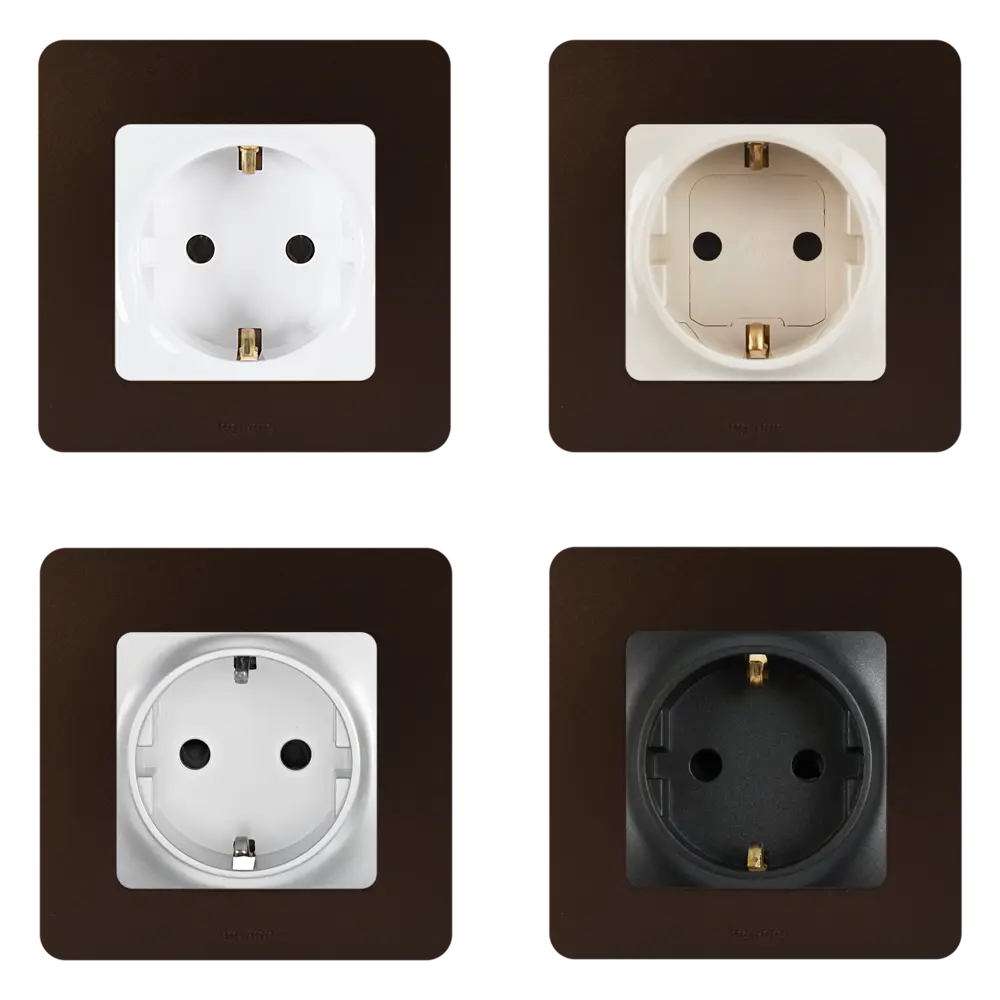 Рамка для розеток и выключателей Legrand Etika 1 пост, цвет какао 17356716 STLM-2059208 - Вид №1