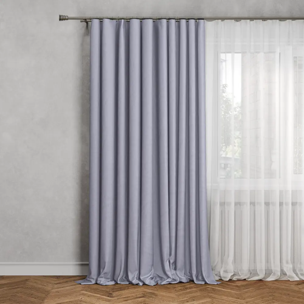 Штора на ленте Рим 200x310 см цвет серый Granit 3 88053005 STLM-2177731 MIAMOZA 