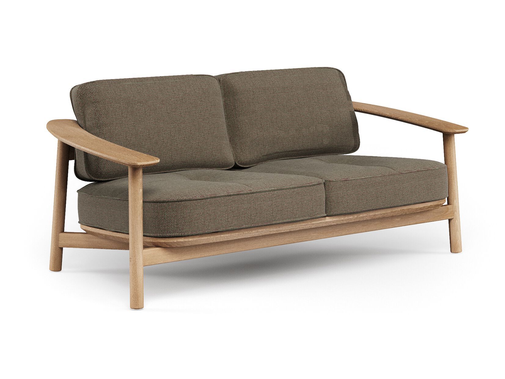 Тканевый садовый диван с тиковым корпусом emu Близнецы ARCH-00120635