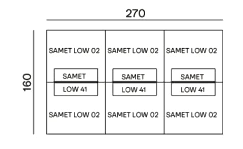 6-местный и более двухсторонний тканевый диван Gervasoni Samet Low ARCH-00066876 - Вид №3