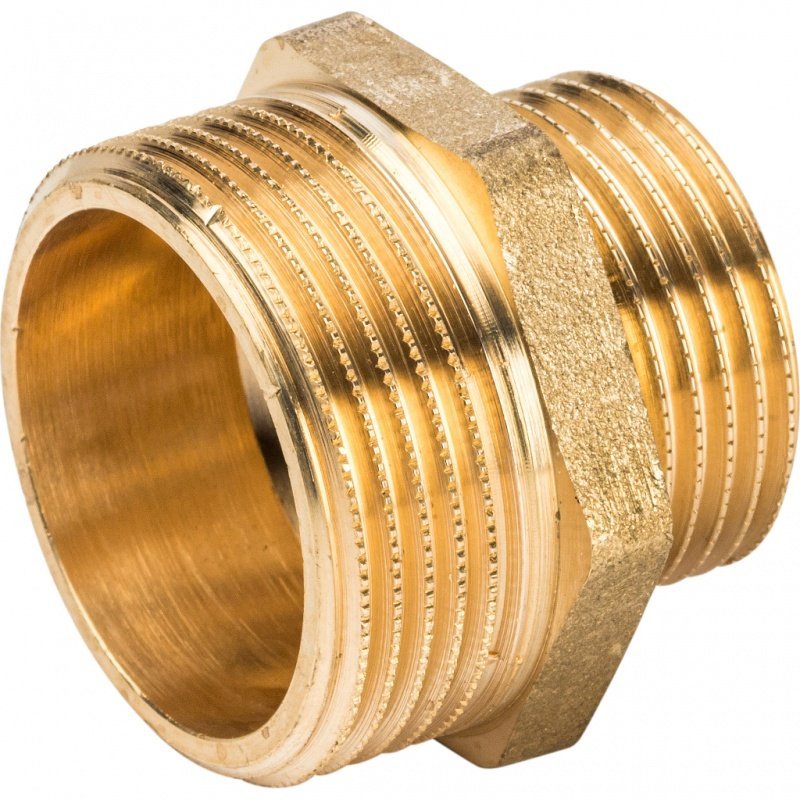 Ниппель переходной НН 1 1/4х3/4" латунь STOUT SFT0003011434 - Вид №1