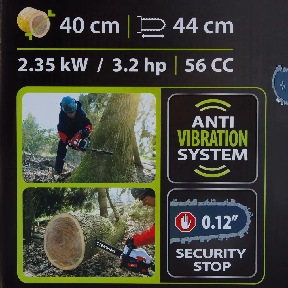 Бензопила Sterwins 56 СС, 3,2 л.с шина 45 см STLM-2159725 - Вид №8