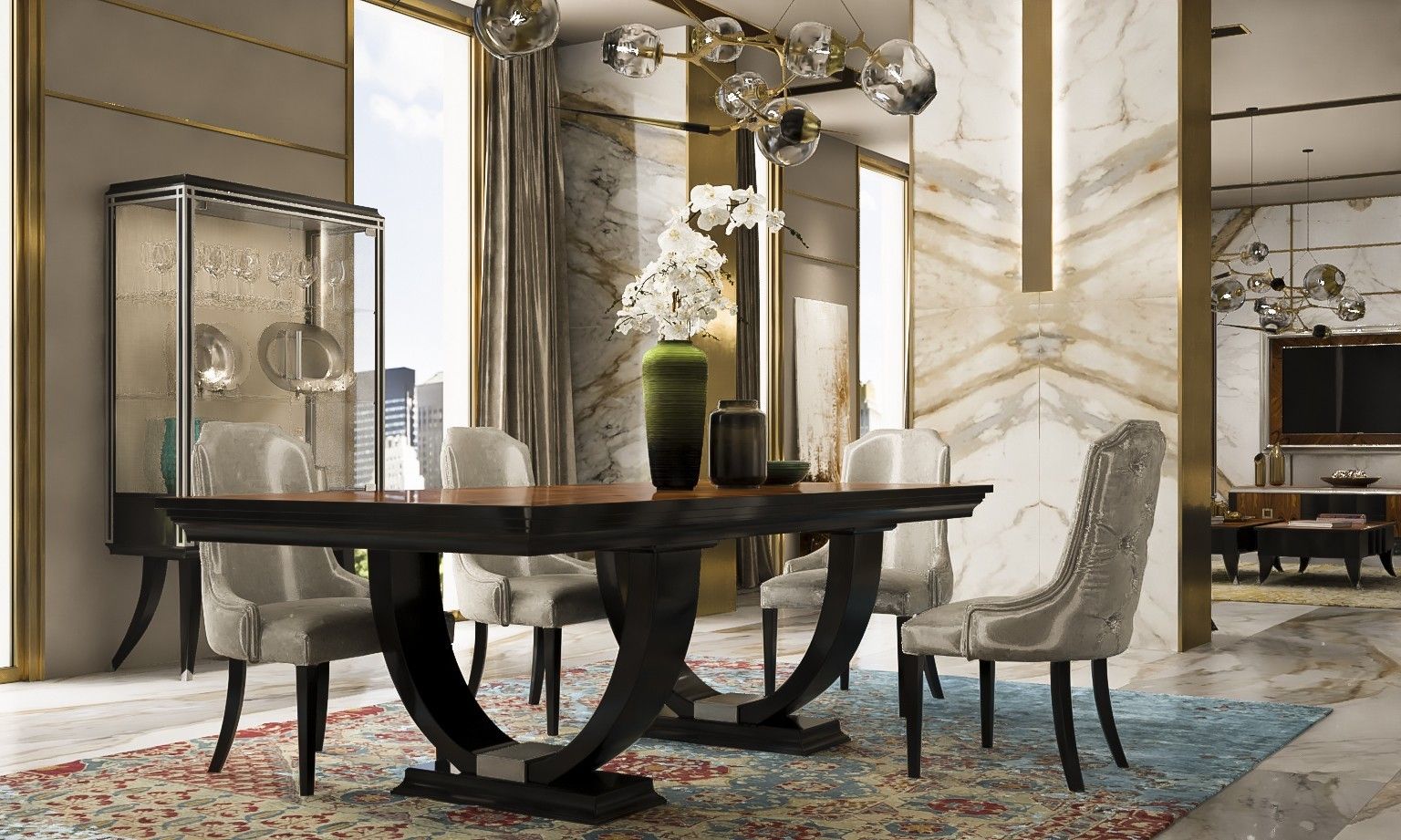 Прямоугольный стол из шпона GUERRA VANNI Оскар ARCH-00071373 - Вид №2