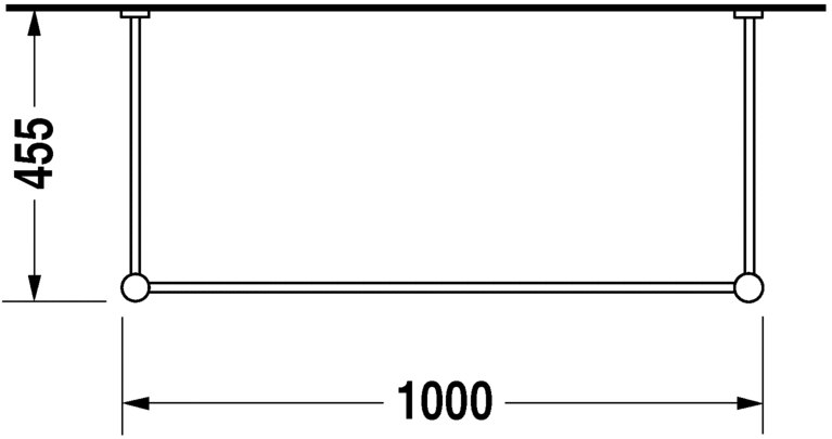 0030721000 Vero Металлическая консоль Хром Duravit - Вид №1