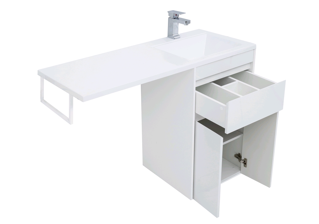 Тумба с раковиной Aquanet Токио 110 R белый (напольная, 1 ящик, 2 дверцы) 0023774400235498 - Вид №8