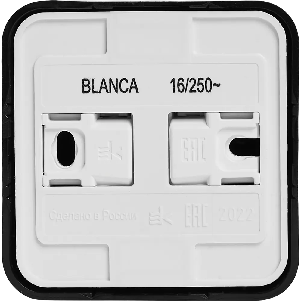 Розетка накладная Schneider Electric Blanca без заземления со шторками цвет антрацит SYSTEME ELECTRIC STLM-2077004 - Вид №3