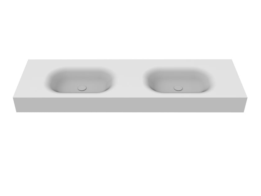 Двойная круглая подвесная раковина из твердой поверхности MOMA Design AQUATICO SYSTEM ARCH-00115027