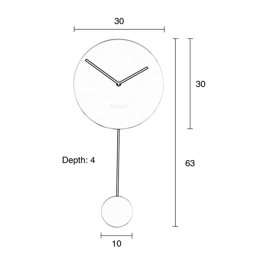 Часы Minimal черные Zuiver 8500047 - Вид №5