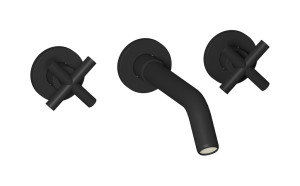 Смеситель встроенный для раковины WE ARE IB wo306ss Matt Black WOW