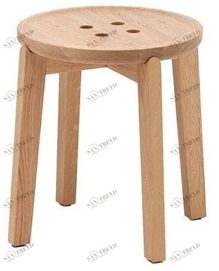 Very Wood Низкий табурет из дуба Rond sun-id-1405507