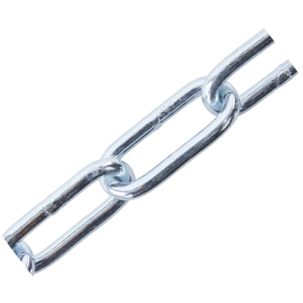 Цепь Standers оцинкованная сталь длинное звено 6 мм 2.5 м/уп. 89112893 STLM-2111818 