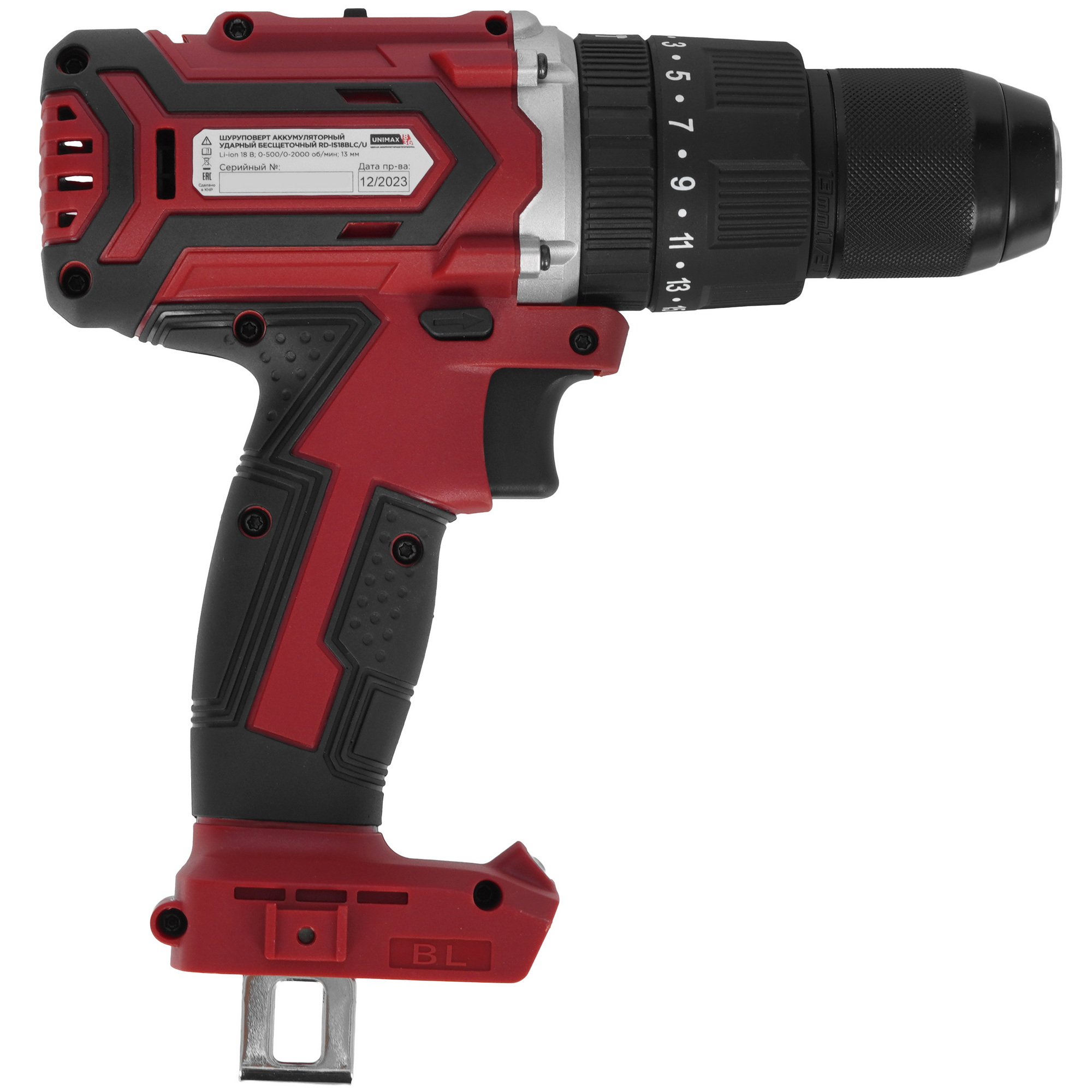 Дрель-шуруповерт REDVERG RD-IS18BLC/U UNIMAX 18/36  , Без ЗУ, Без АКБ 5486322 STDN-0097507 - Вид №1