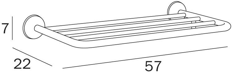 INDA® Полка для ванной из металла Hotellerie A04680 - Вид №1