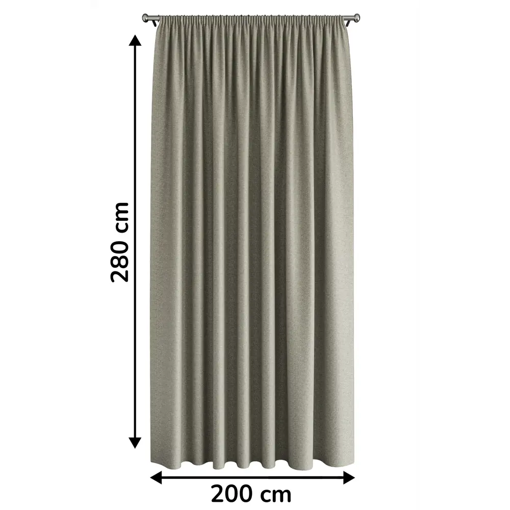 Штора MIAMOZA Stone с эффектом блэкаут 200x280 см - серый неоклассика 89427075 STLM-1584658 - Вид №2