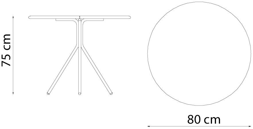Vermobil Круглый садовый стол из оцинкованной стали Rick Rk2065 - rk2080 - Вид №5