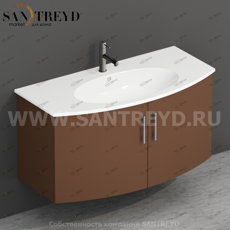 MDMA10Y169 Тумба с двумя створками 98 см коричневая Globo 4ALL Италия Ceramica Globo