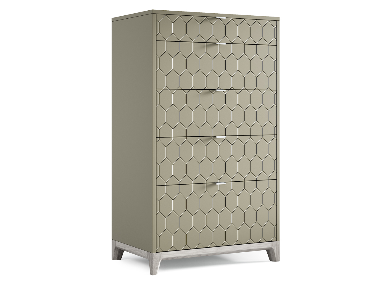 Комод высокий оливковый "Гравировка 2" Case THE IDEA ДИЗАЙНЕРСКИЕ 209974 Зеленый  - Вид №1