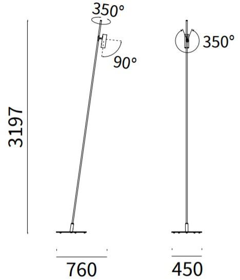 Lucifero's Регулируемый светодиодный уличный торшер Iferrosi If03.9 - Вид №1