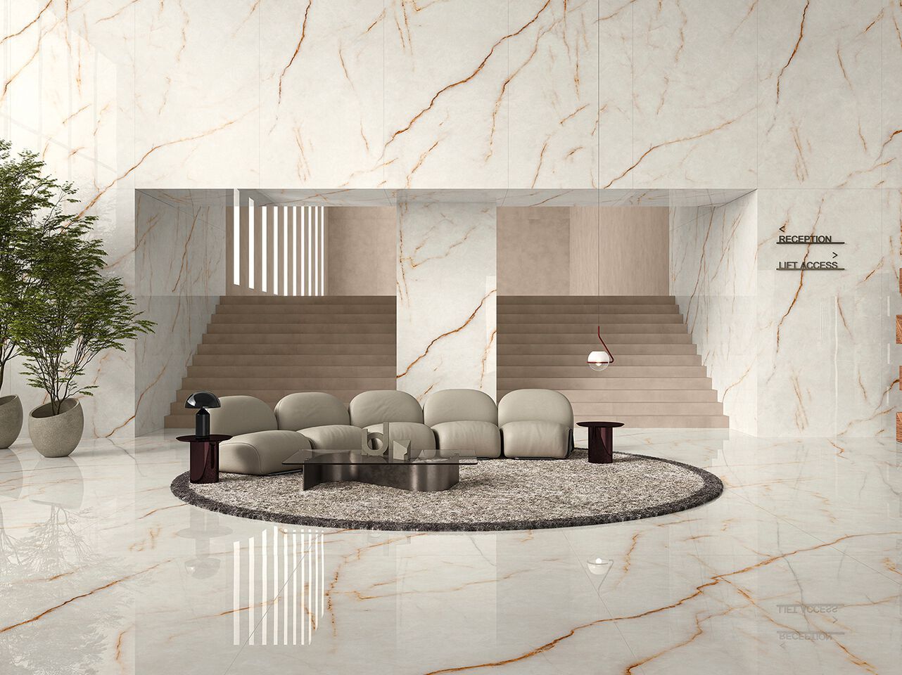 Керамогранит с мраморным эффектом Atlas Plan ICE CRYSTAL ARCH-00074187