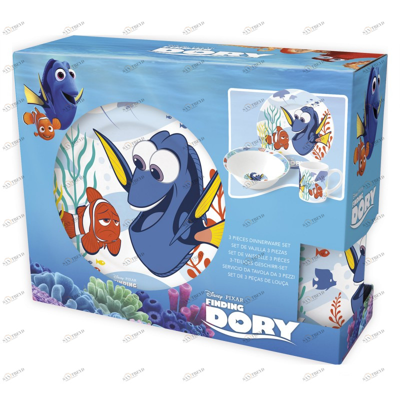 Набор детской керамической посуды в подарочной упаковке "В поисках Дори", 3 предмета STOR В ПОИСКАХ ДОРИ 335864 Белый Santreyd 