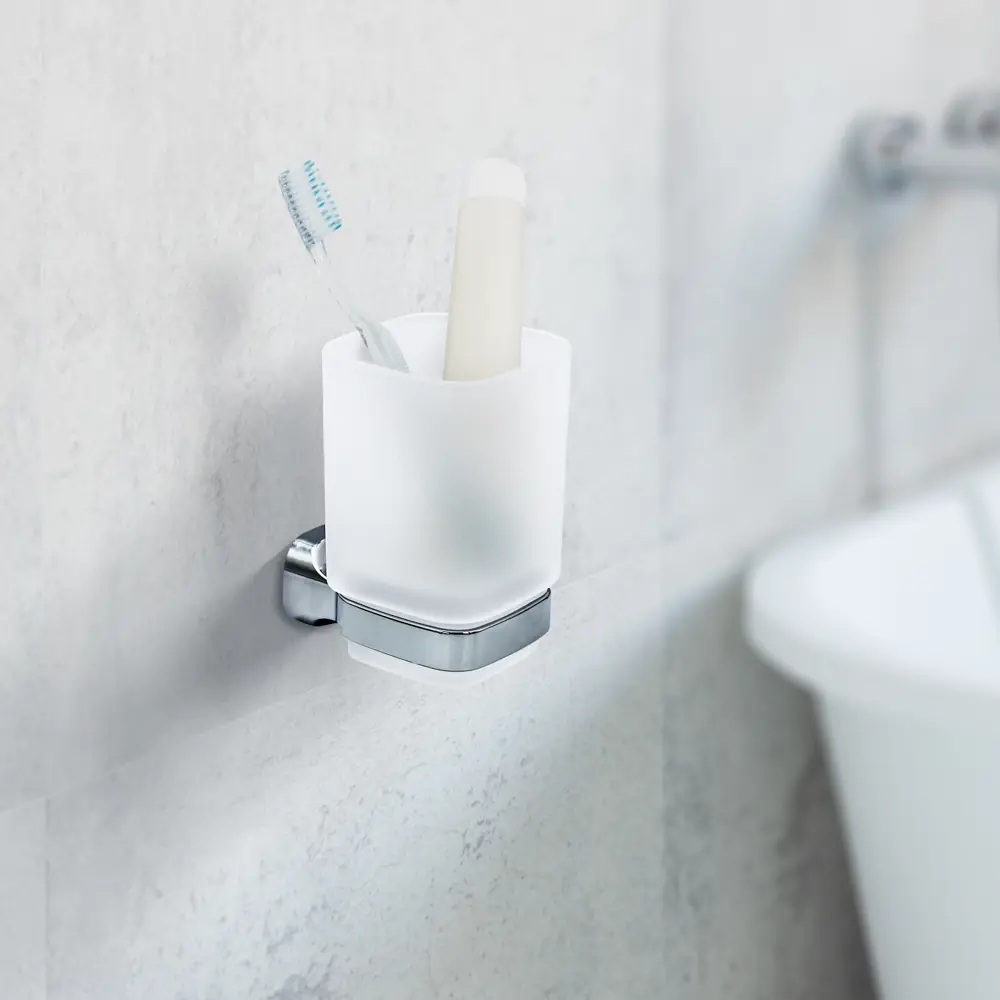 Подвесной стакан для зубных щёток BATH PLUS Opus - стеклянный органайзер для ванной 82510014 STLM-0028963 - Вид №2