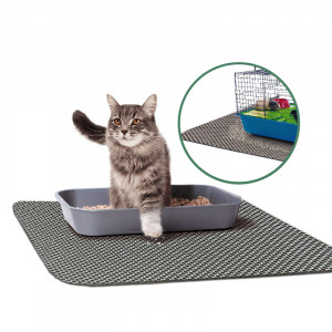 ПР0049942 Коврик для кошачьего туалета и клеток грызунов Чистый пол серебро 60x75см ЗВЕРЬЕ МОЕ