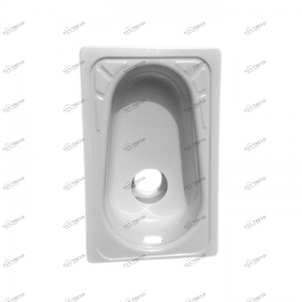 Чаша Генуя 530х340х235 сталь эмалир. смещенный слив, с сифоном и водорасс. (Гомель) 530*340*235 Santreyd 134217