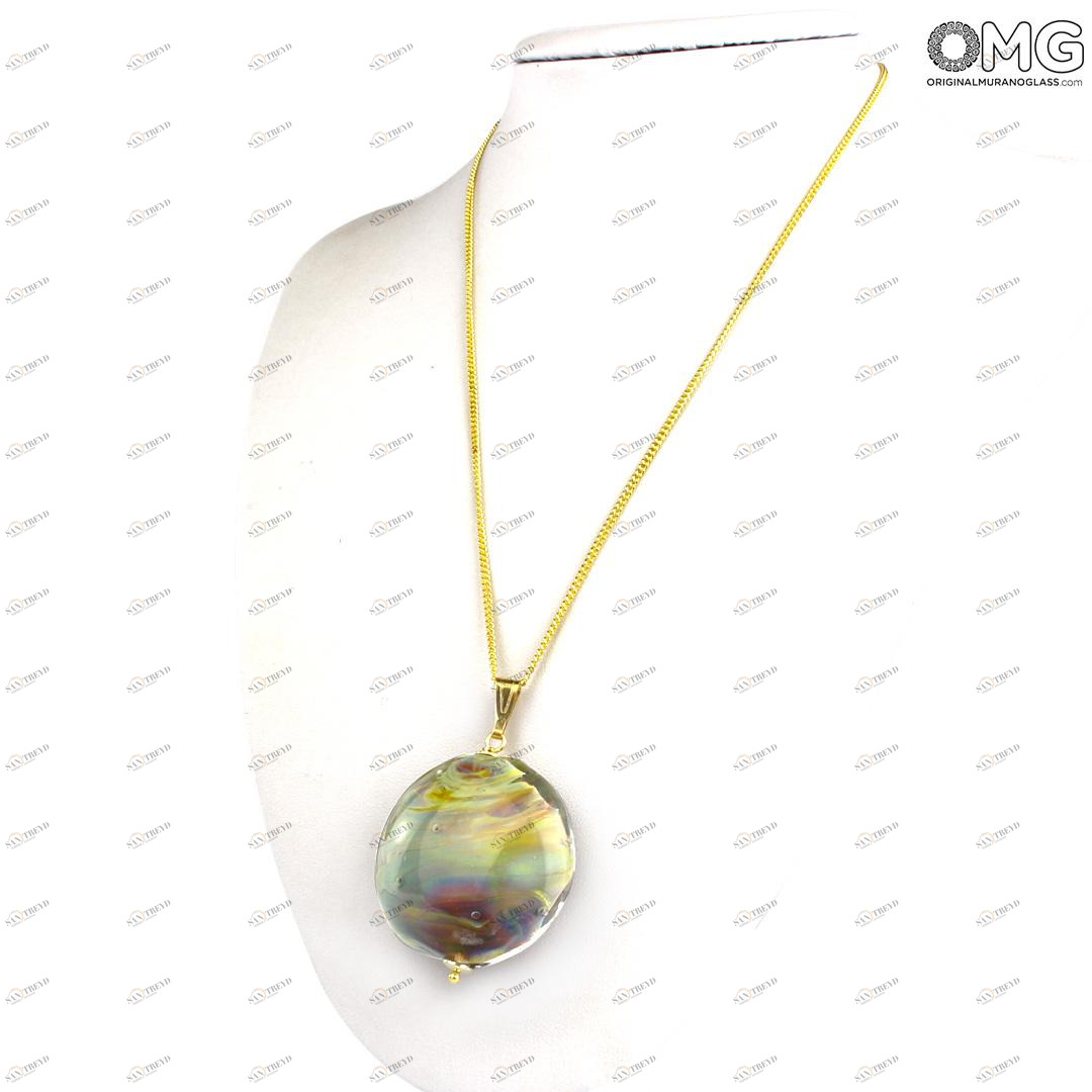 3747 ORIGINALMURANOGLASS Подвеска Халцедон - муранское стекло OMG 57 см 