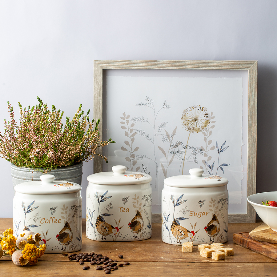 P_0059.631 Емкость для хранения кофе country hens 650 мл Price&Kensington  - Вид №1