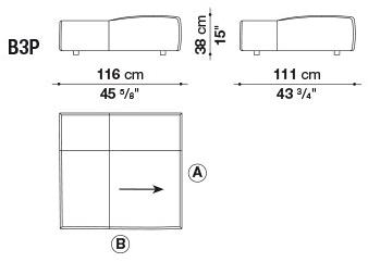 B&B Italia Модульный угловой диван из ткани Bend sun-id-1444225 - Вид №21