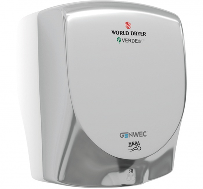 GW01 28 02 00 Genwec Белая алюминиевая сушилка для рук Verdedri 