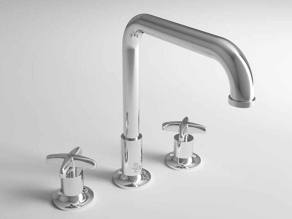 Высокий металлический кран для раковины с 3 отверстиями Park Avenue Cross ARCH-00086943 - Вид №1