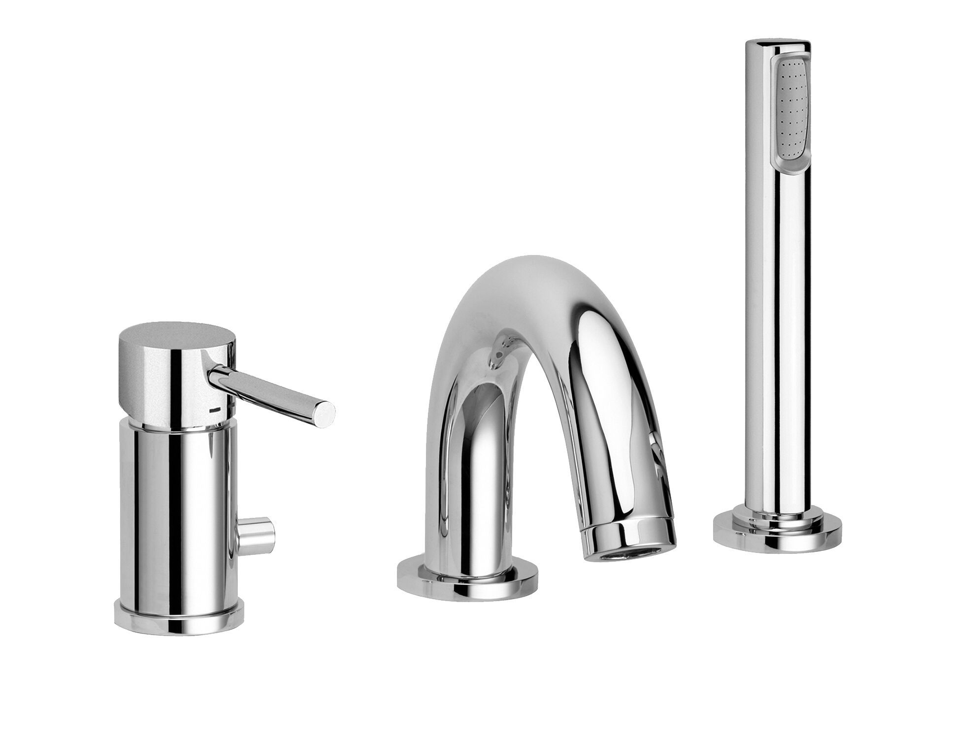 Смеситель для ванны с 3 отверстиями и ручным душем RUBINETTERIA PAFFONI Light ARCH-00016208