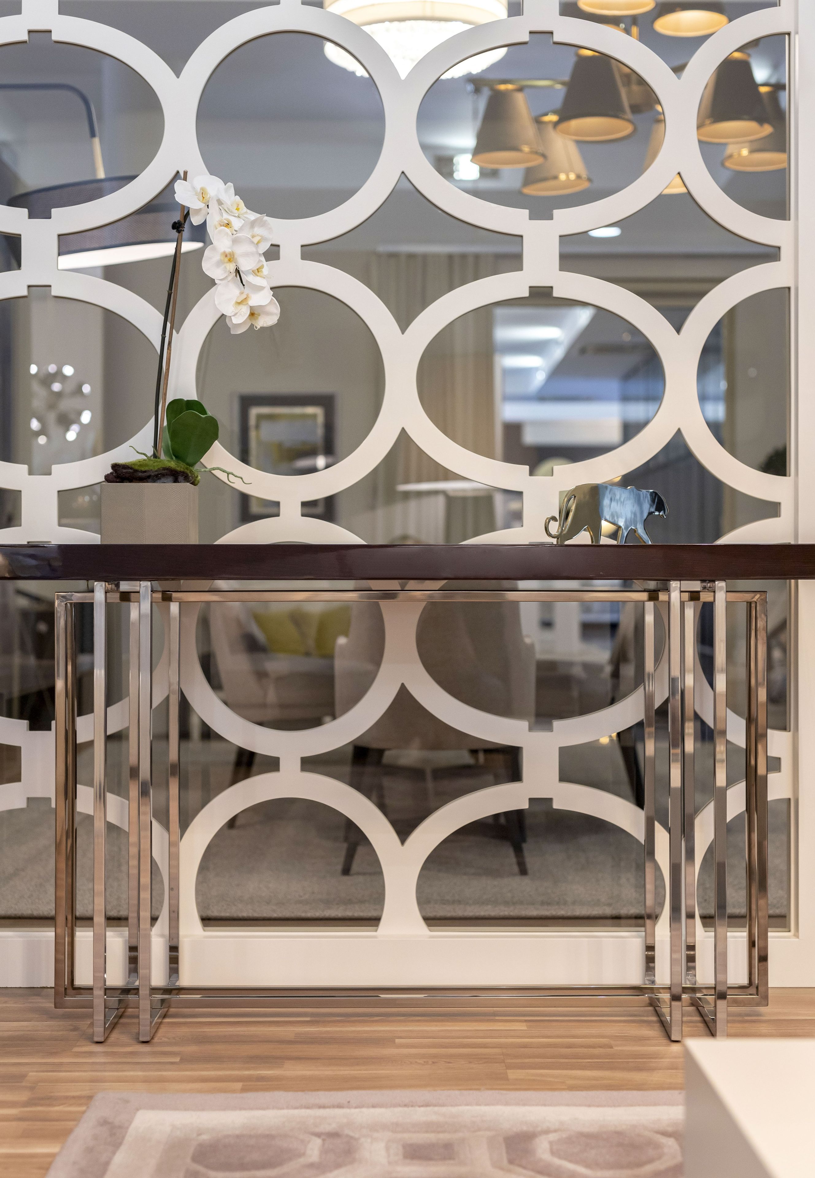 Прямоугольная консоль из нержавеющей стали и дерева Stylish Club ARCH-00094826 - Вид №14